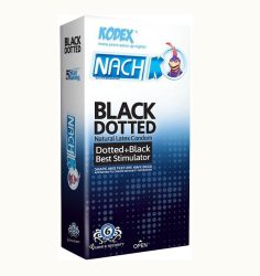BLACK DOTTED Natural Latex Condom